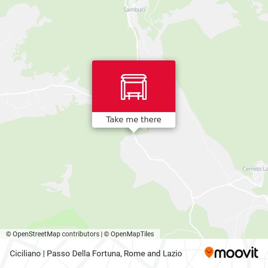 Ciciliano | Passo Della Fortuna map