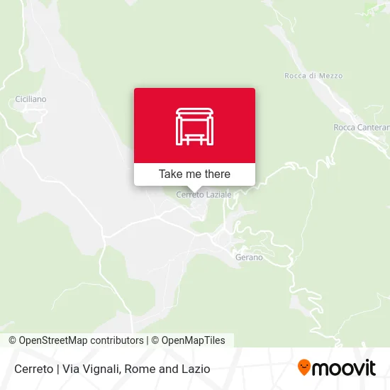 Cerreto | Vignali Road map