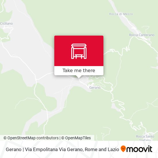 Gerano | Via Empolitana Via Gerano map