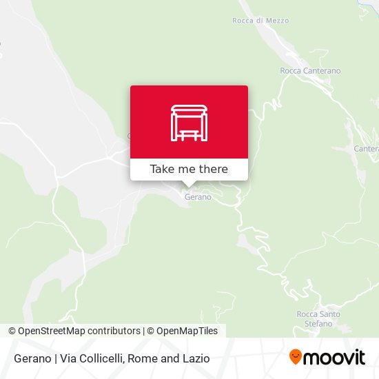 Gerano | Via Collicelli map