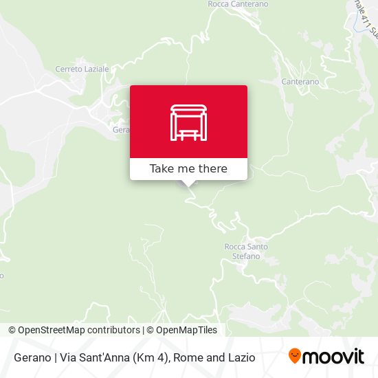 Gerano | Via Sant'Anna (Km 4) map