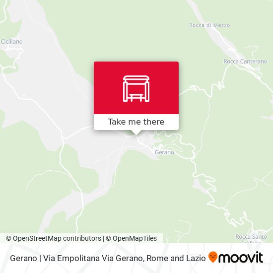Gerano | Via Empolitana Via Gerano map