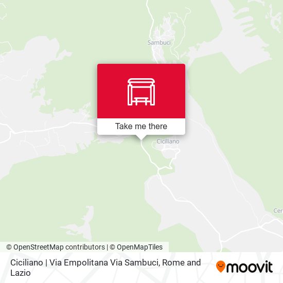 Ciciliano | Via Empolitana Via Sambuci map