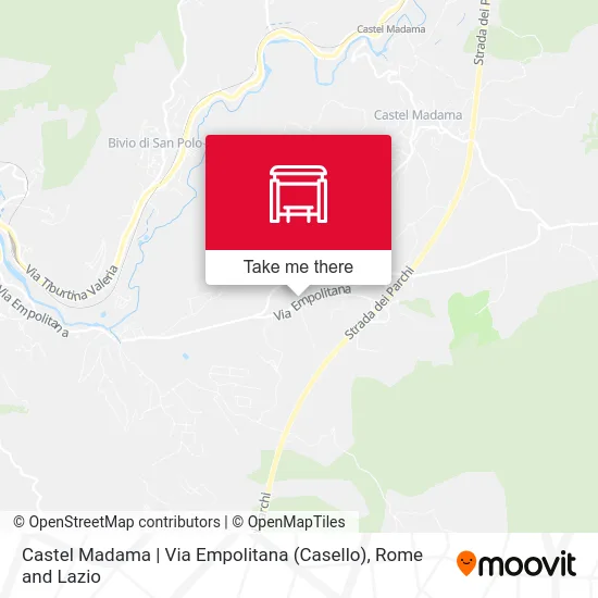 Castel Madama | Empolitana Street (Toll Gate) map