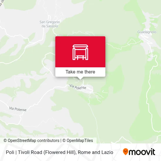 Poli | Tivoli Road (Flowered Hill) map