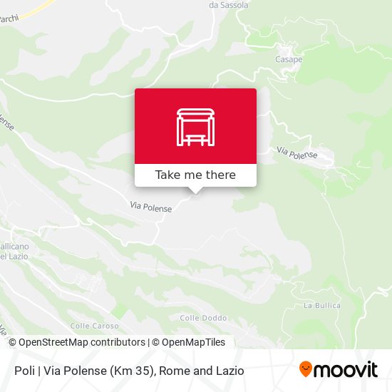 Poli | Via Polense (Km 35) map