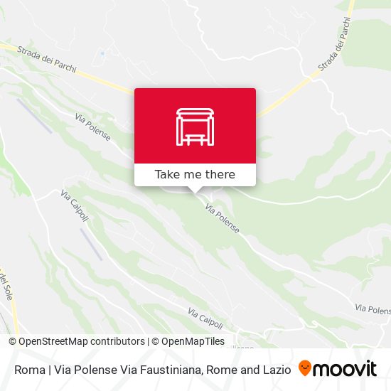 Roma | Via Polense Via Faustiniana map