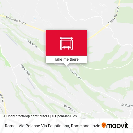 Rome | Via Polense Via Faustiniana map