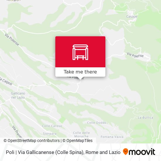 Poli | Via Gallicanense (Colle Spina) map