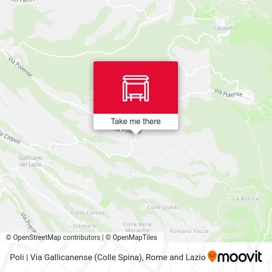 Poli | Via Gallicanense (Colle Spina) map