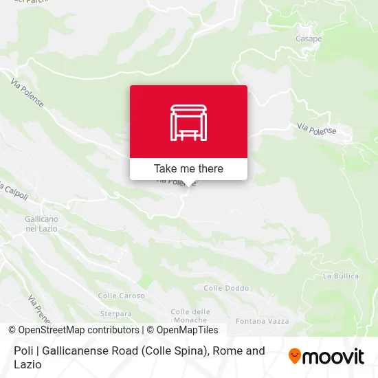 Poli | Gallicanense Road (Colle Spina) map