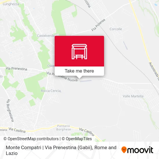 Monte Compatri | Via Prenestina (Gabii) map