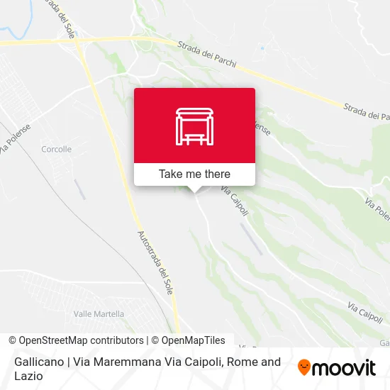 Gallicano | Maremmana Road Caipoli Road map