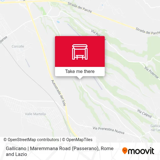 Gallicano | Maremmana Road (Passerano) map