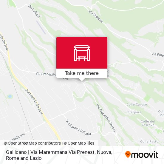 Gallicano | Via Maremmana Via Prenest. Nuova map