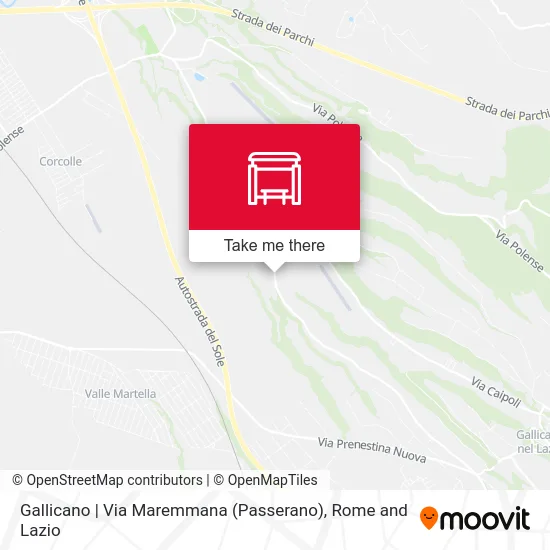 Gallicano | Maremmana Road (Passerano) map
