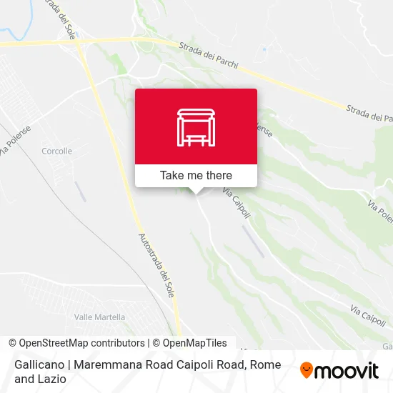 Gallicano | Maremmana Road Caipoli Road map