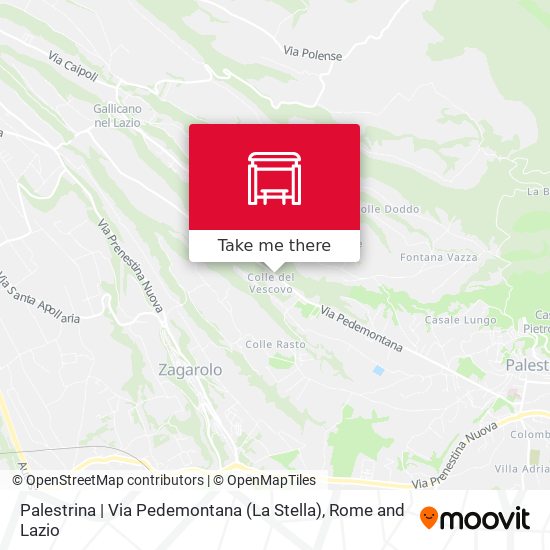 Palestrina | Via Pedemontana (La Stella) map