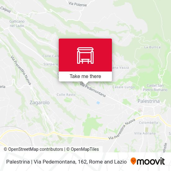 Palestrina | Via Pedemontana, 162 map