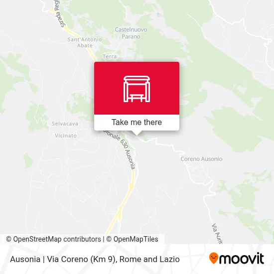 Ausonia | Via Coreno (Km 9) map