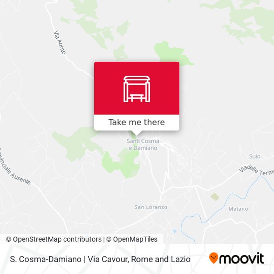 S. Cosma-Damiano | Via Cavour map