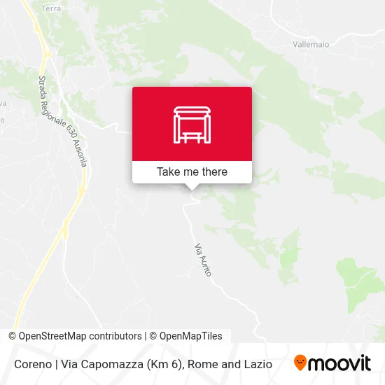 Coreno | Via Capomazza (Km 6) map