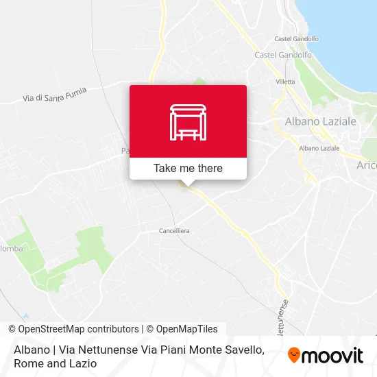 Albano | Via Nettunense Via Piani Monte Savello map