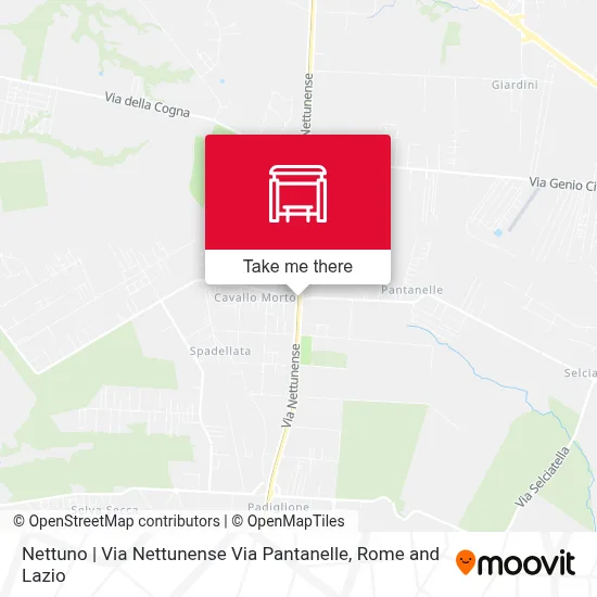 Nettuno | Via Nettunense Via Pantanelle map