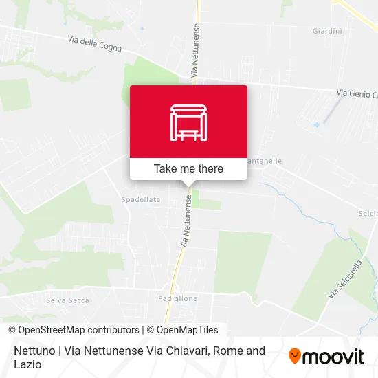 Nettuno | Via Nettunense Via Chiavari map