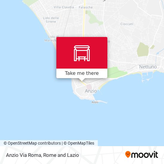 Anzio Via Roma map