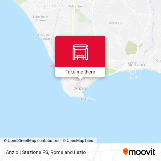 Anzio | Stazione FS map