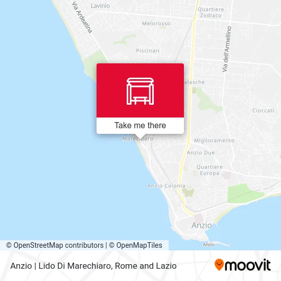 Anzio | Marechiaro Beach map