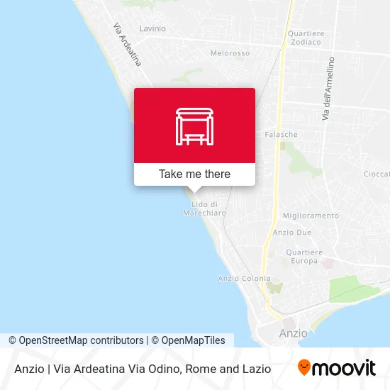 Anzio | Ardeatina Road Via Odino map