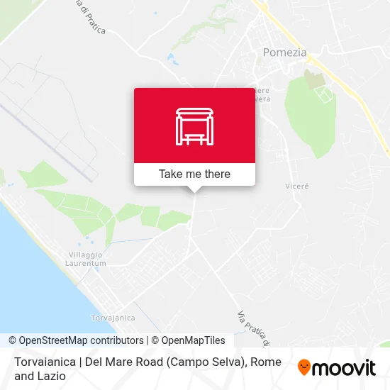 Torvaianica | Del Mare Road (Campo Selva) map