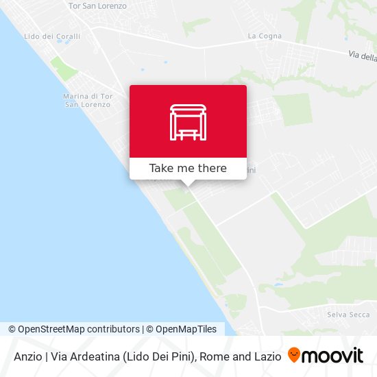 Anzio | Via Ardeatina (Lido Dei Pini) map