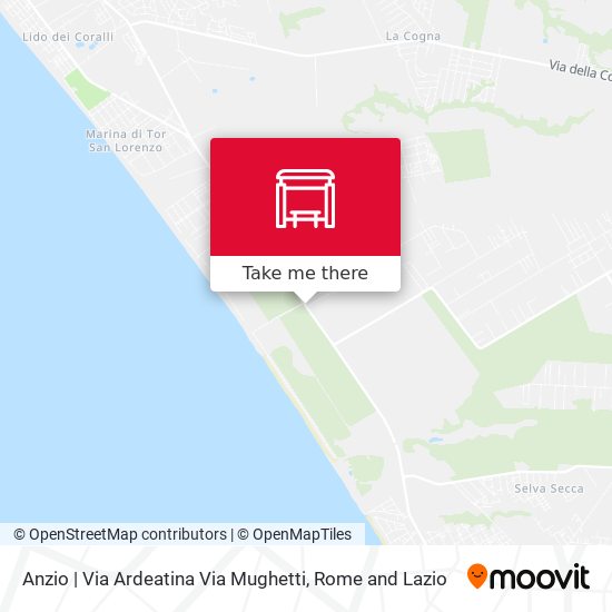 Anzio | Via Ardeatina Via Mughetti map