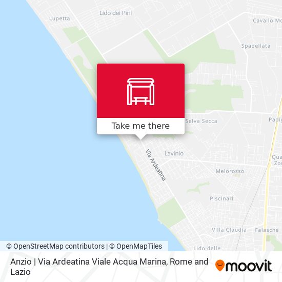 Anzio | Via Ardeatina Viale Acqua Marina map