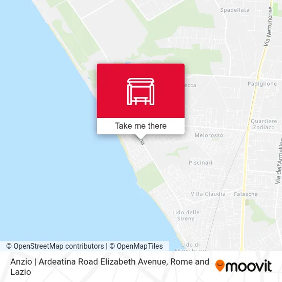 Anzio | Ardeatina Road Elizabeth Avenue map