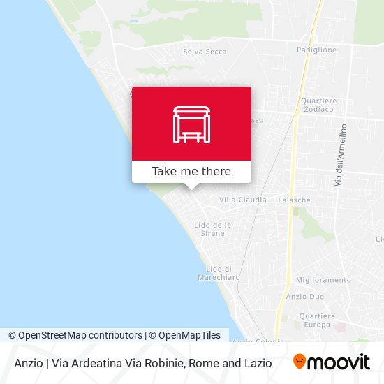 Anzio | Via Ardeatina Via Robinie map