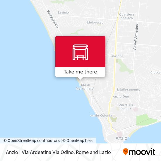 Anzio | Via Ardeatina Via Odino map
