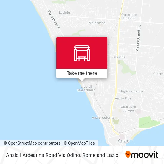 Anzio | Ardeatina Road Via Odino map
