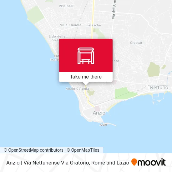 Anzio | Nettunense Street Oratorio Street map