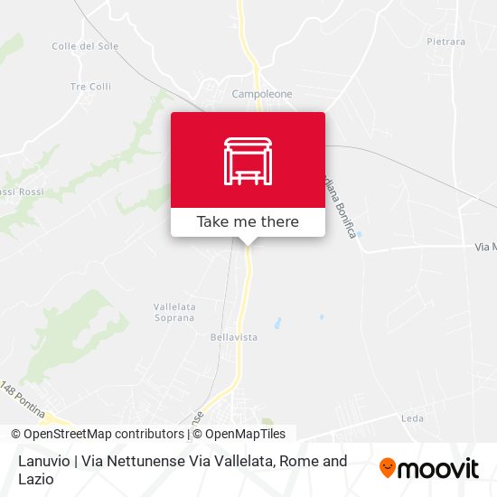 Lanuvio | Via Nettunense Via Vallelata map