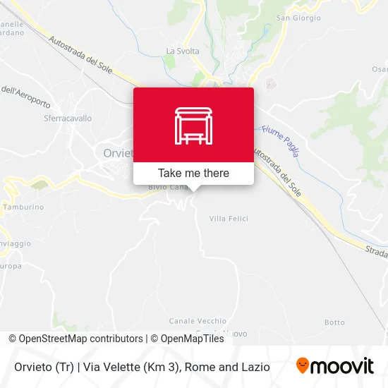 Orvieto | Velette Street (Km 3) map