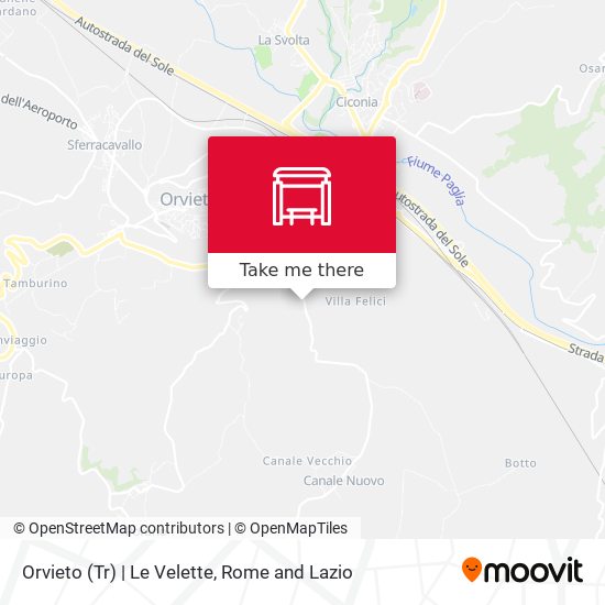 Orvieto (Tr) | Le Velette map