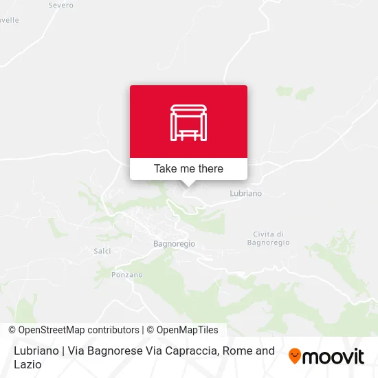 Lubriano | Via Bagnorese Via Capraccia map