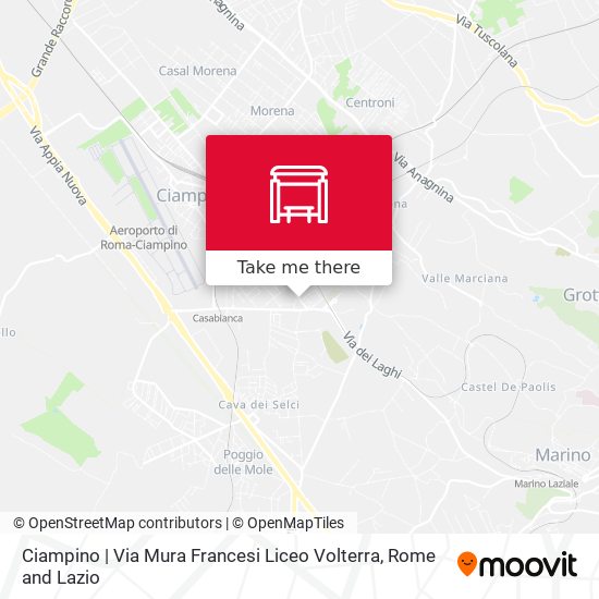 Ciampino | Via Mura Francesi Liceo Volterra map