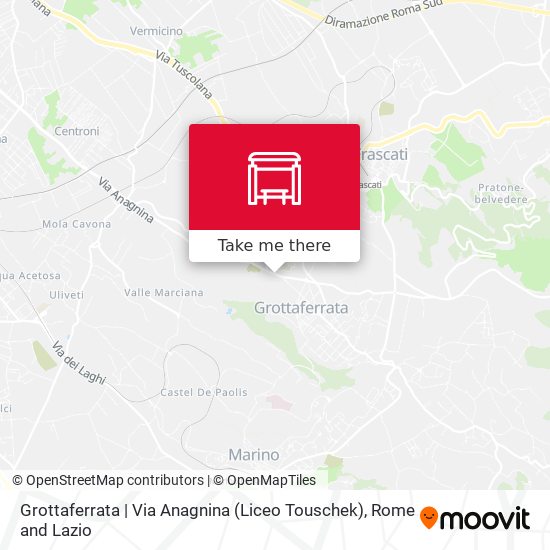 Grottaferrata | Via Anagnina (Liceo Touschek) map
