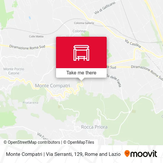 Monte Compatri | Serranti Road, 129 map
