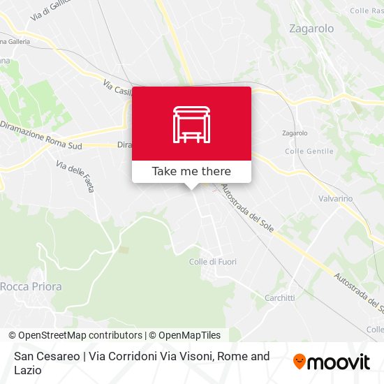 San Cesareo | Via Corridoni Via Visoni map